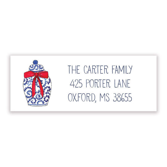 Ginger Jar Return Address Labels